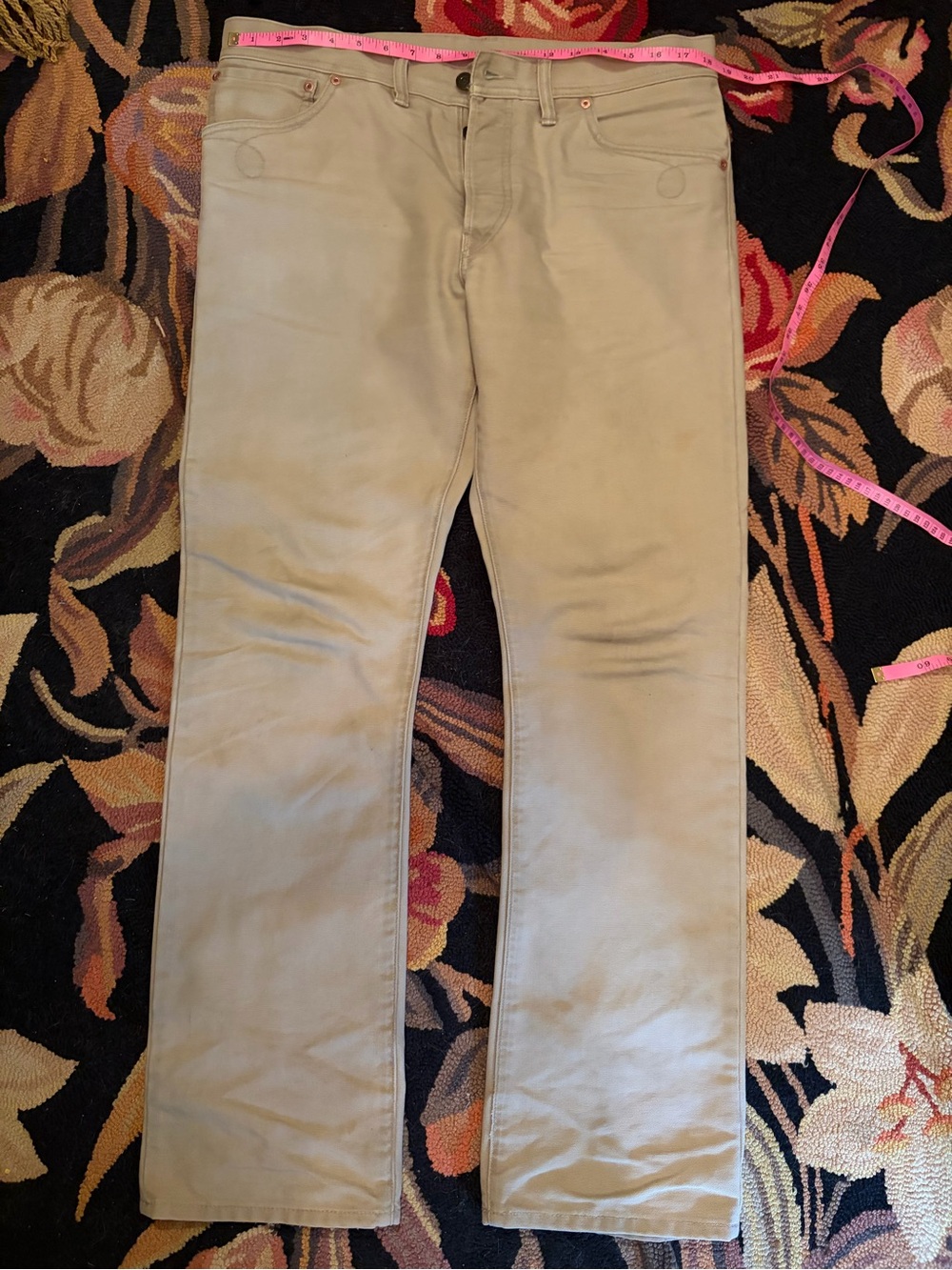 RRL Beige Straight-Leg cotton Pants